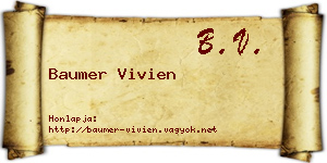 Baumer Vivien névjegykártya